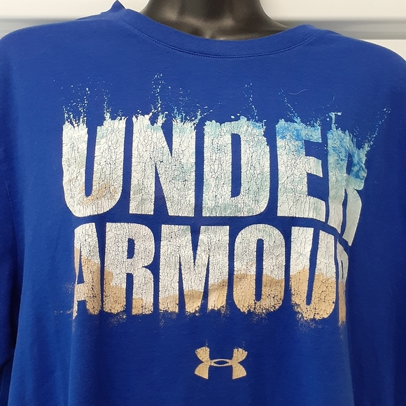 Under Armour Heatgear loose Rare Cracked Tee Shirt Size Xlarge - Picture 6 of 6